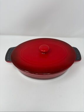 Red Enameled Covered Casserole - Premium Home Kitchen Cookware